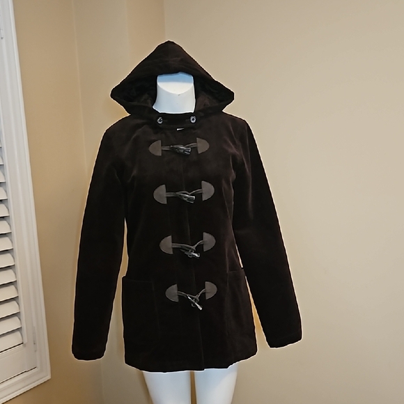 Women's Dark Brown Toggle Coat - Picture 1 of 9